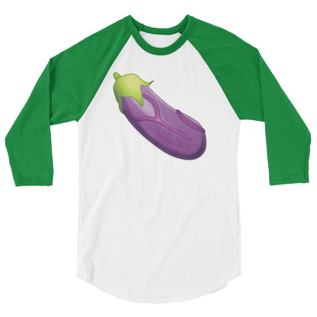 Veiny Eggplant Emoji (Raglan)-Raglan-Swish Embassy