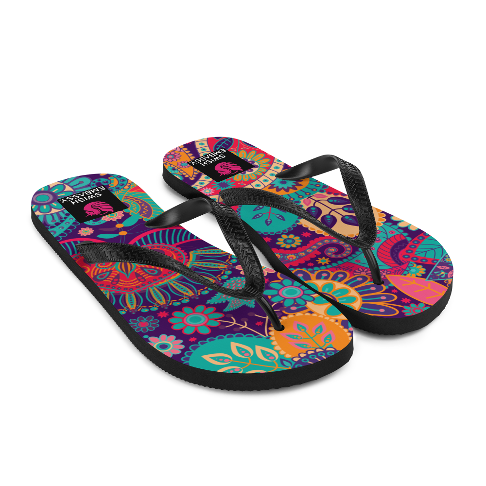 Paisley (Flip Flops)-Flip Flops-Swish Embassy
