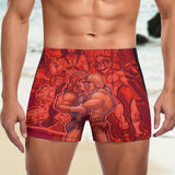 Pop Boys Red (Square Cut Trunks)