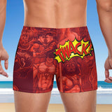 Pop Boys Red (Square Cut Trunks)