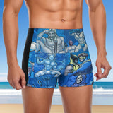 Pop Boys Blue (Square Cut Trunks)
