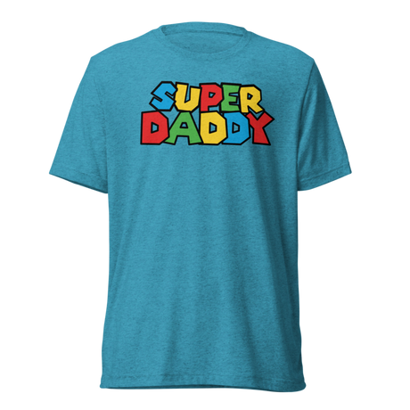 Super Daddy (Triblend) - Aqua Triblend