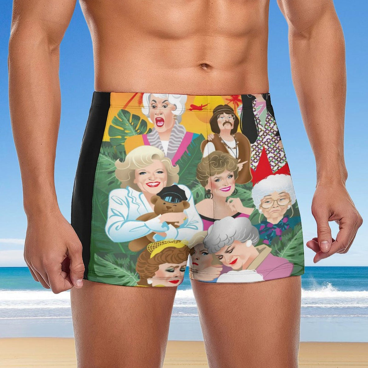 Miami is Nice (Square Cut Trunks)