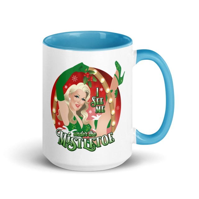 I See Me Under the Mistletoe (Mug) - Blue