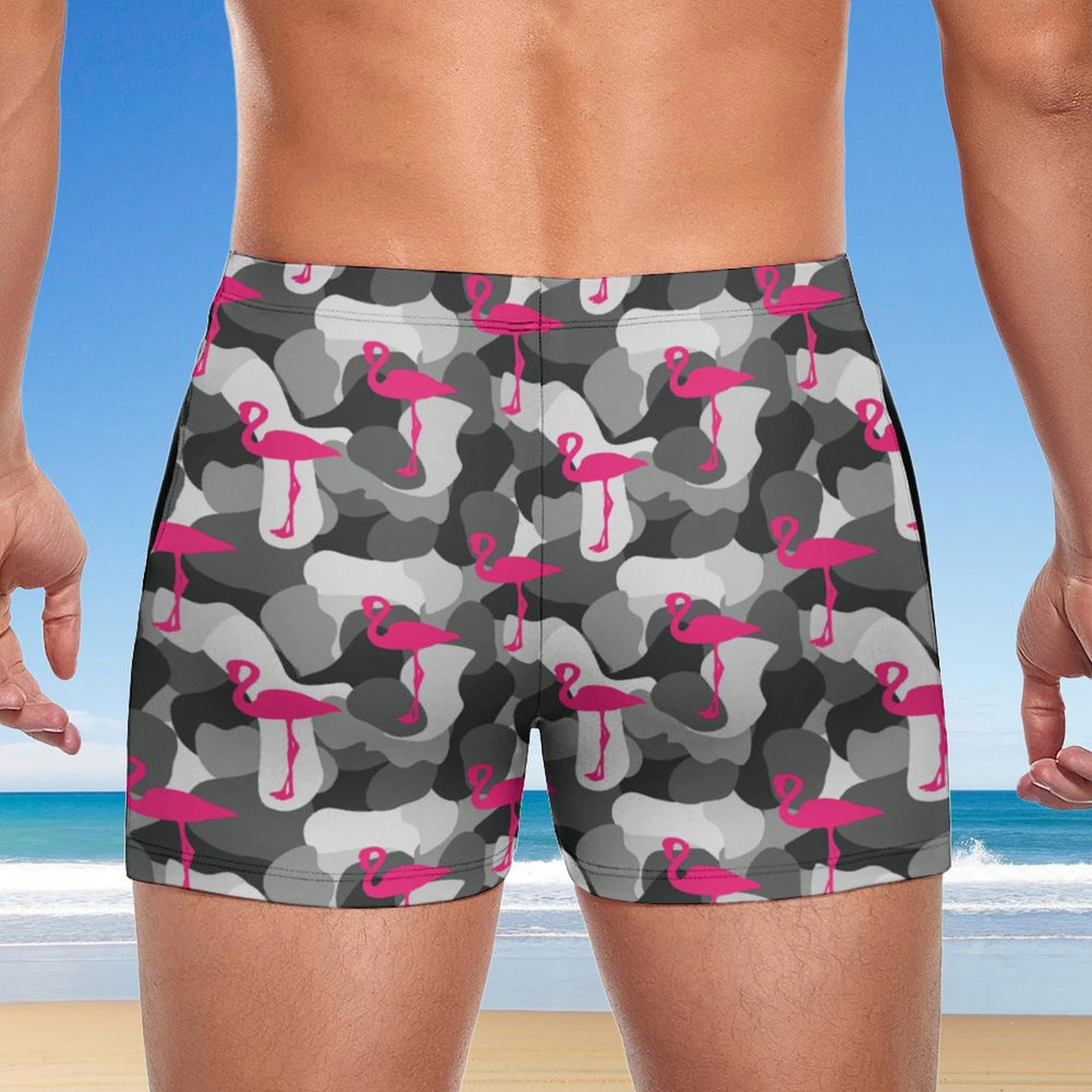 Battle Flamingo (Square Cut Trunks)