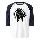 Bullseye (Raglan) - White/Navy