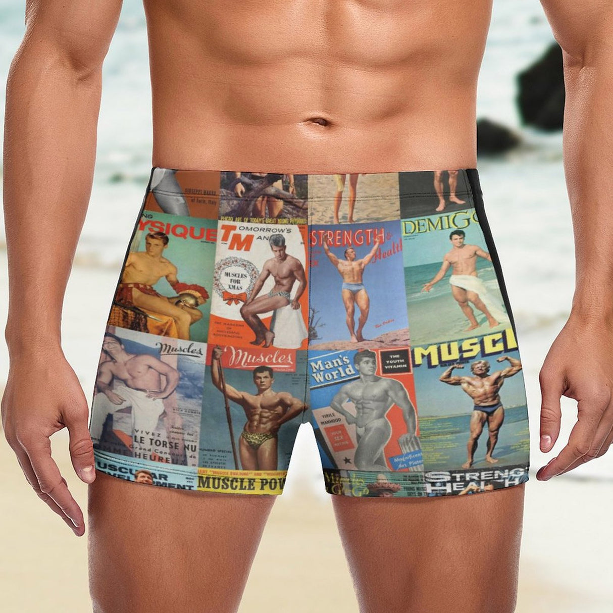 Vintage Beefcake (Square Cut Trunks)