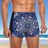 Blue Mendala (Square Cut Trunks)