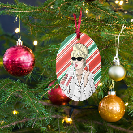 A Fabulous Christmas (Ornament/Fridge Magnet)-Wood Ornament-Swish Embassy