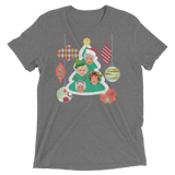 A Golden Christmas (Triblend)-Triblend T-Shirt-Swish Embassy