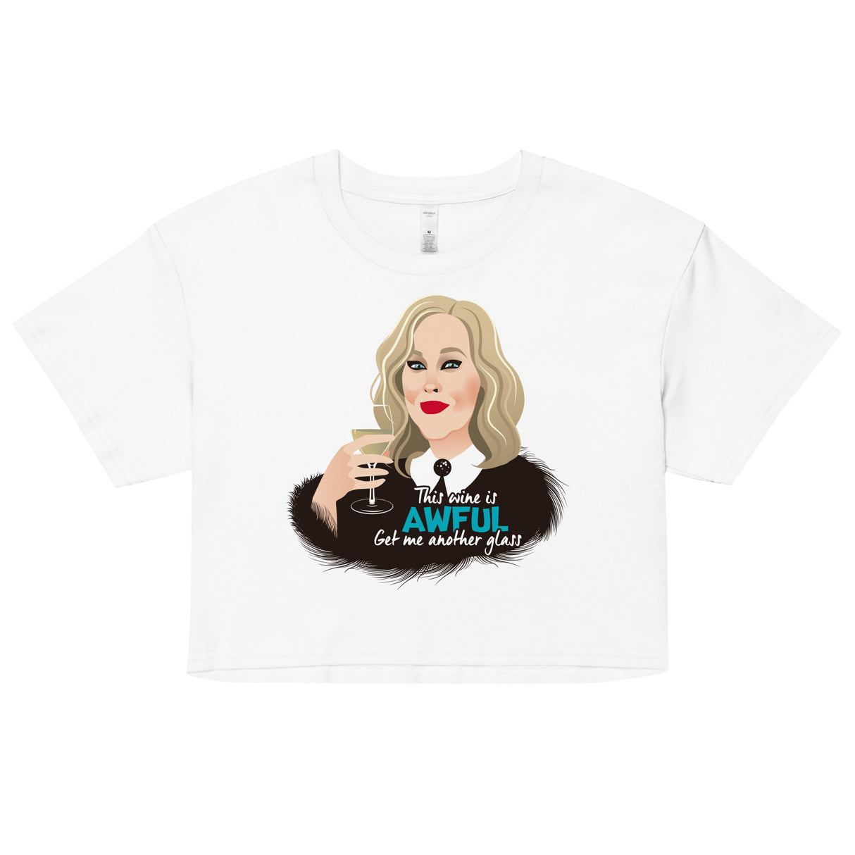Awful Wine (Crop Top)-Crop Top-Swish Embassy