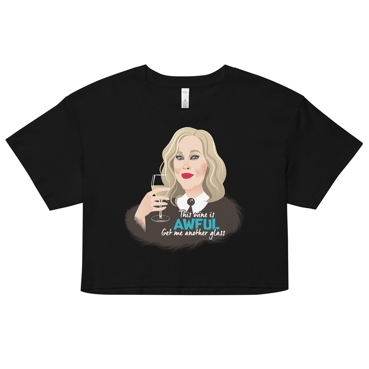 Awful Wine (Crop Top)-Crop Top-Swish Embassy
