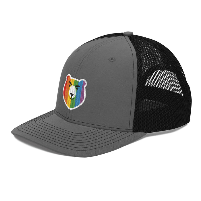 Bear Face Rainbow (Trucker Cap)-Headwear-Swish Embassy