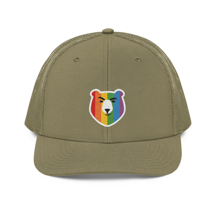 Bear Face Rainbow (Trucker Cap)-Headwear-Swish Embassy