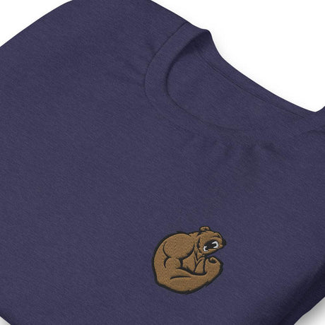 Bicep Bear (Embroidered)-Embroidered T-Shirts-Swish Embassy