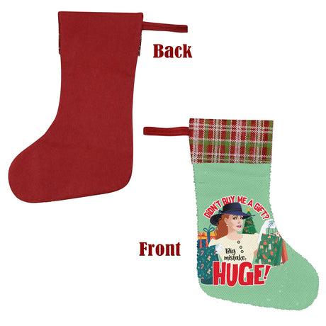 Big Mistake Xmas (Sequin Christmas Stocking)-Christmas Stockings-Swish Embassy