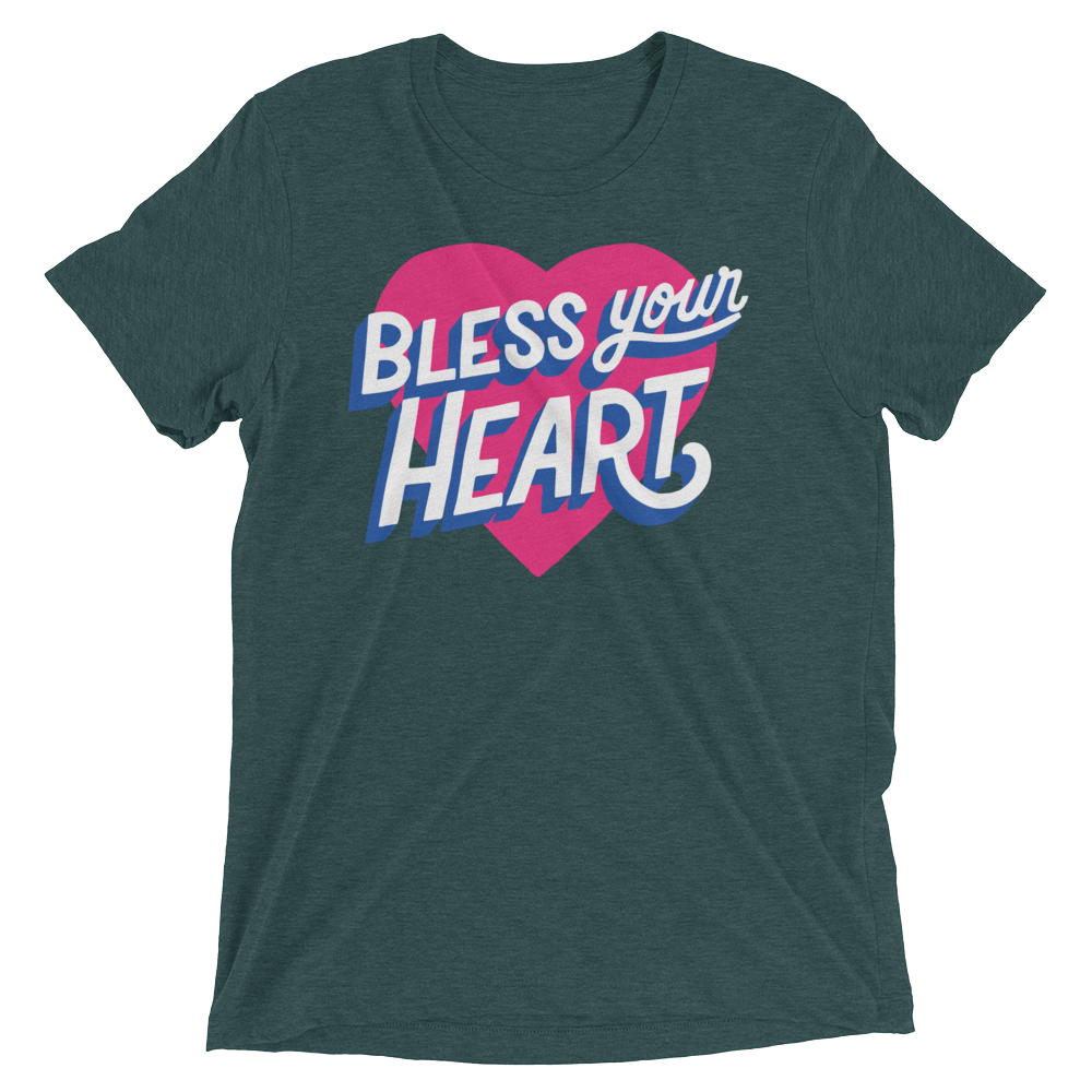 Bless Your Heart (Triblend)-Triblend T-Shirt-Swish Embassy