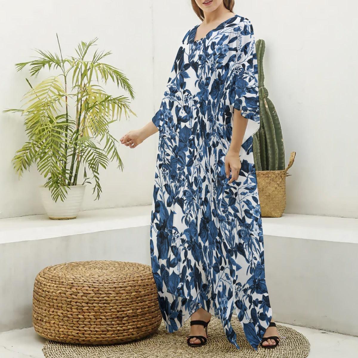 Blue Breeze (Kaftan)-Kaftan-Swish Embassy