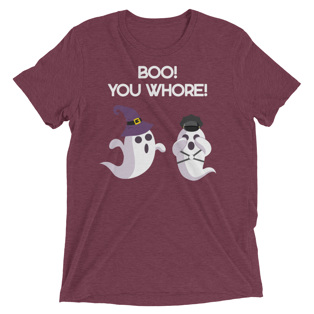 Boo! You Whore! (Triblend)-Triblend T-Shirt-Swish Embassy