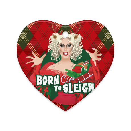 Born to Sleigh (Ceramic ornament)-Swish Embassy