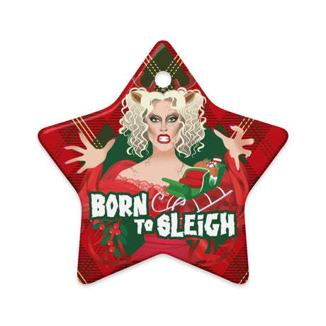 Born to Sleigh (Ceramic ornament)-Swish Embassy