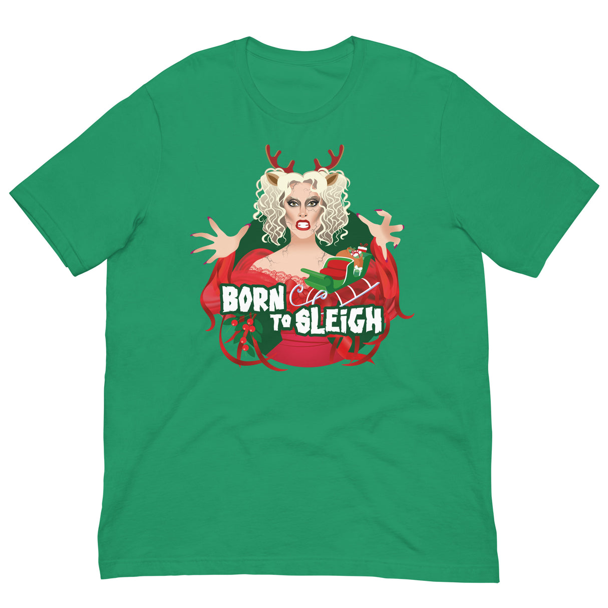 Born to Sleigh-Christmas T-Shirts-Swish Embassy