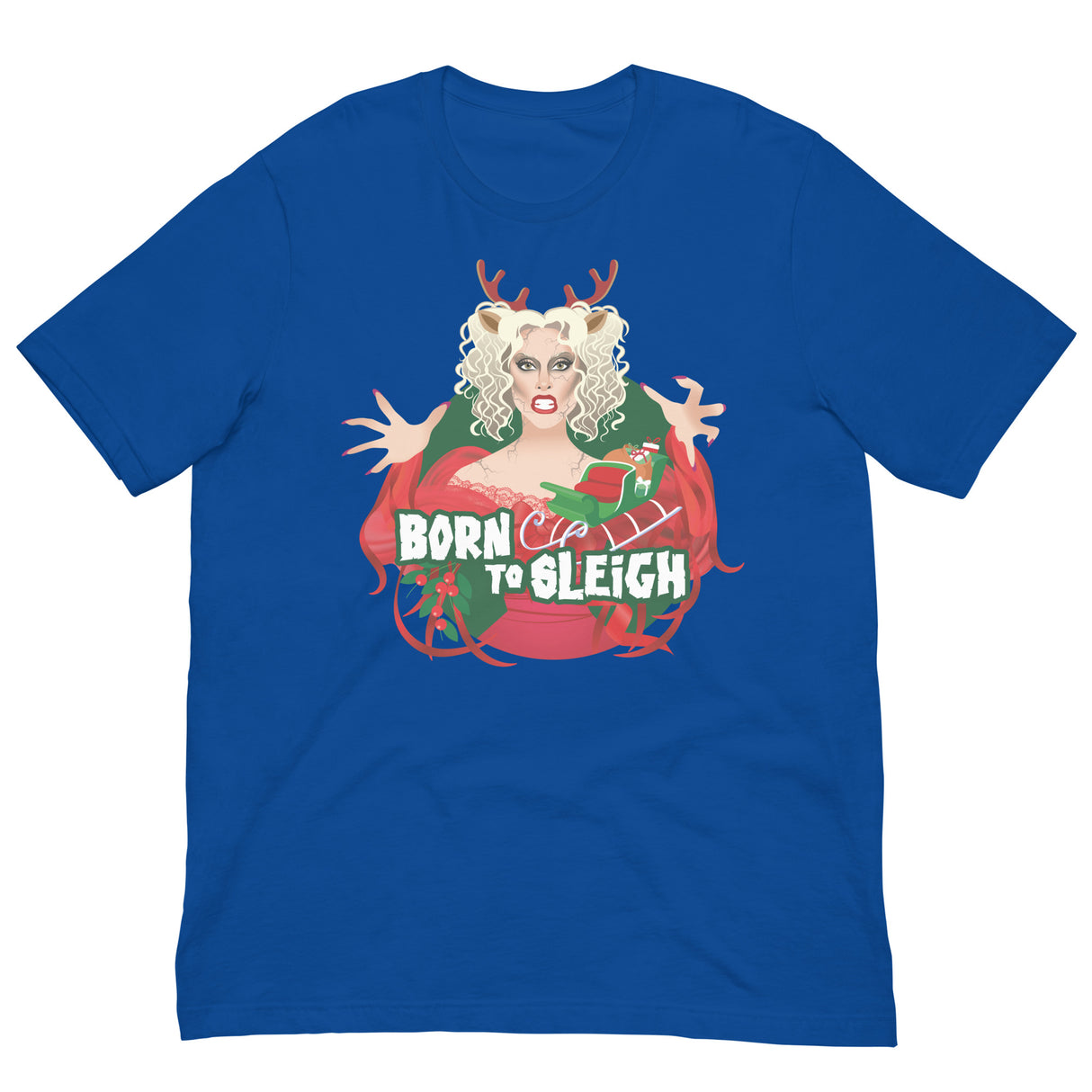 Born to Sleigh-T-Shirts-Swish Embassy