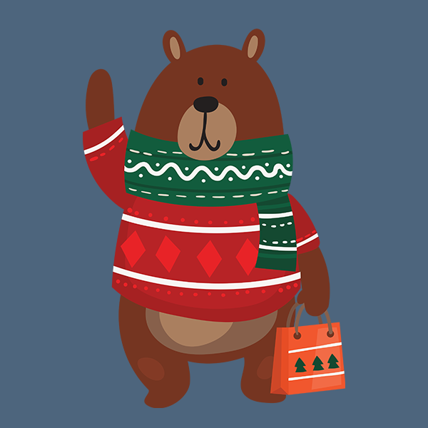 Christmas Bear-Christmas T-Shirts-Swish Embassy