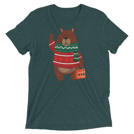 Christmas Bear (Triblend)-Triblend T-Shirt-Swish Embassy