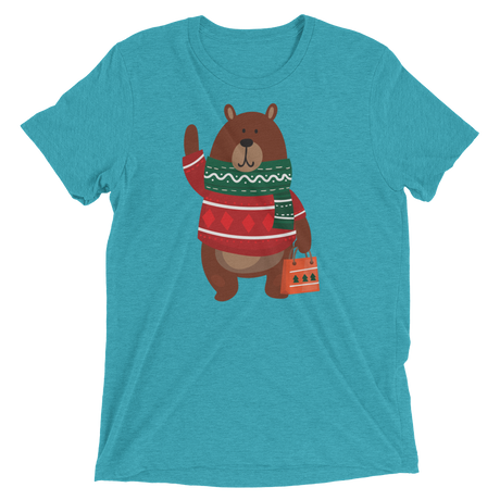 Christmas Bear (Triblend)-Triblend T-Shirt-Swish Embassy