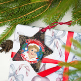 Christmas She Wrote (Ornament/Fridge Magnet)-Wood Ornament-Swish Embassy