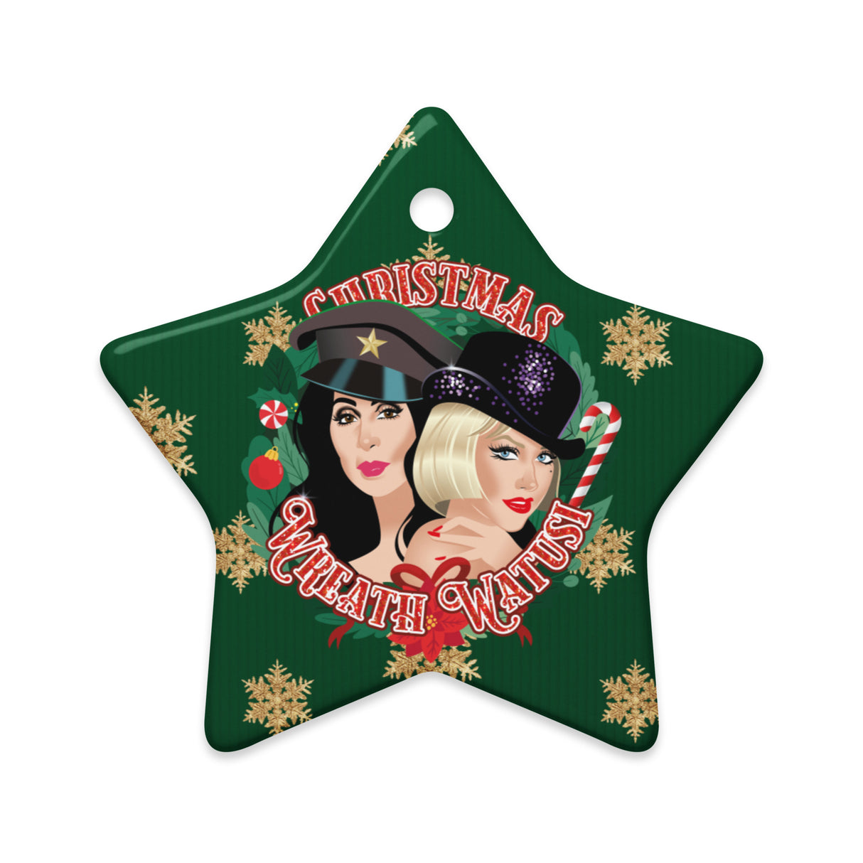 Christmas Wreath Watusi (Ceramic Ornament)-Swish Embassy