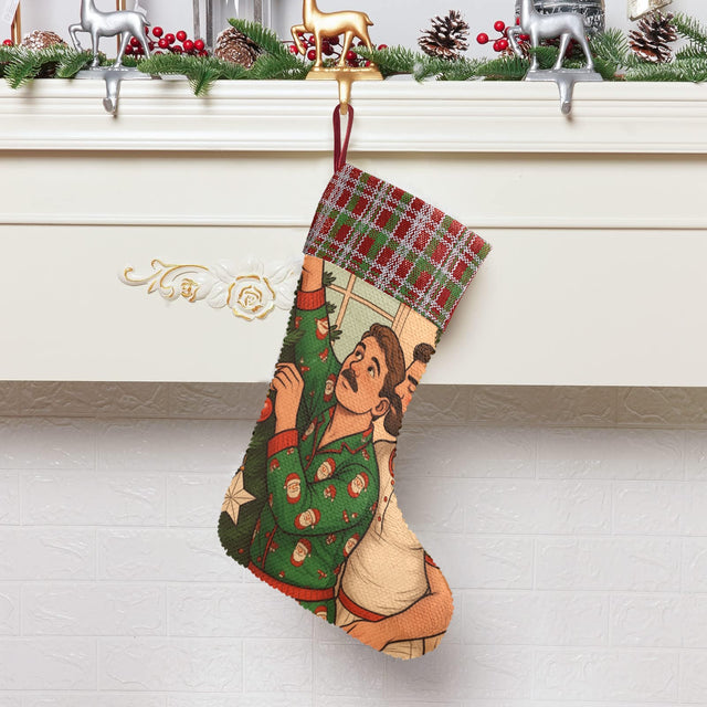 Cozy Vibes (Sequin Christmas Stocking)-Christmas Stockings-Swish Embassy