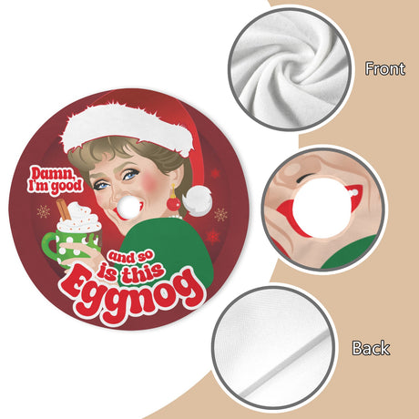 Damn Eggnog (Tree Skirt)-Tree Skirts-Swish Embassy