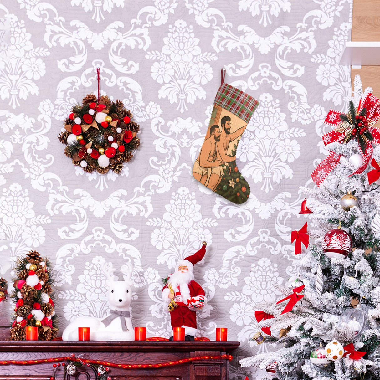 Deck the Balls (Sequin Christmas Stocking)-Christmas Stockings-Swish Embassy