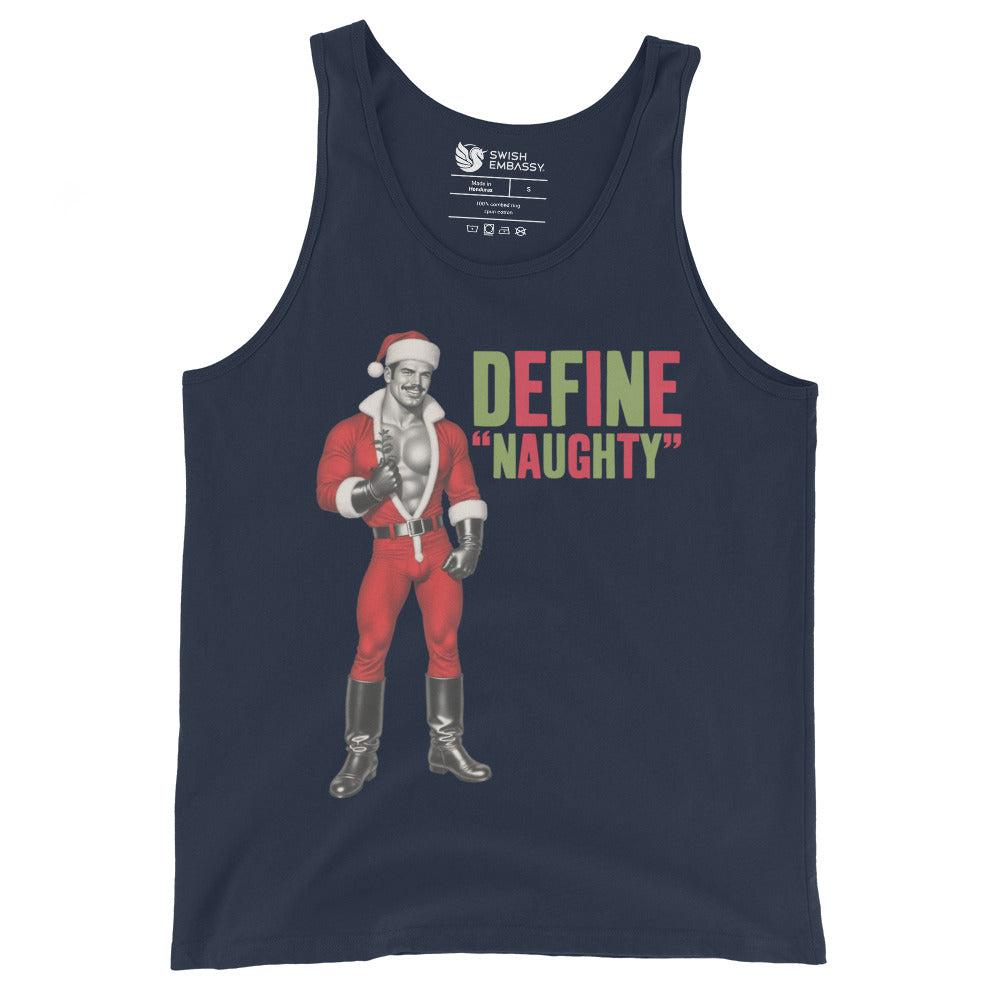 Define Naughty (Tank Top)-Christmas Tank Tops-Swish Embassy