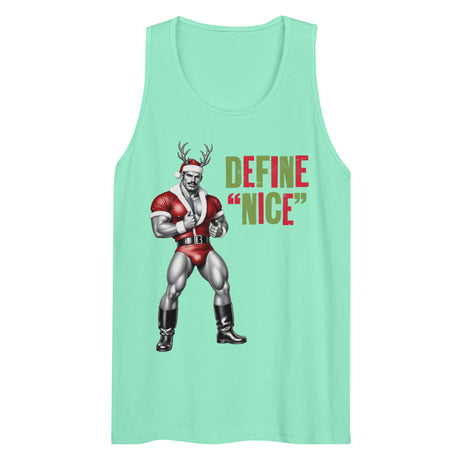 Define Nice (Tank top)-Christmas Tank Tops-Swish Embassy