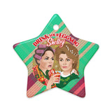 Drink Your Eggnog Shelby (Ceramic ornament)-Ceramic Ornament-Swish Embassy