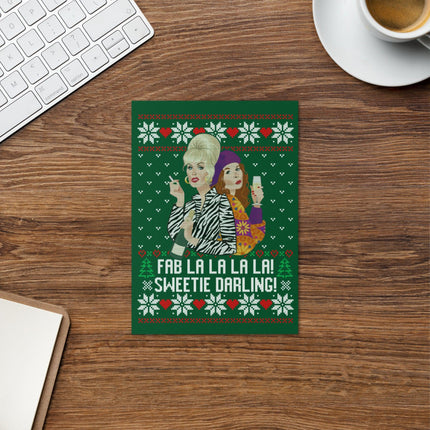 Fab La La La La (Greeting card)-Christmas Card-Swish Embassy