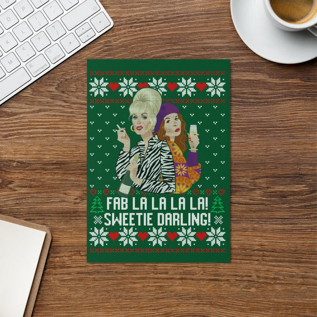 Fab La La La La (Greeting card)-Christmas Card-Swish Embassy