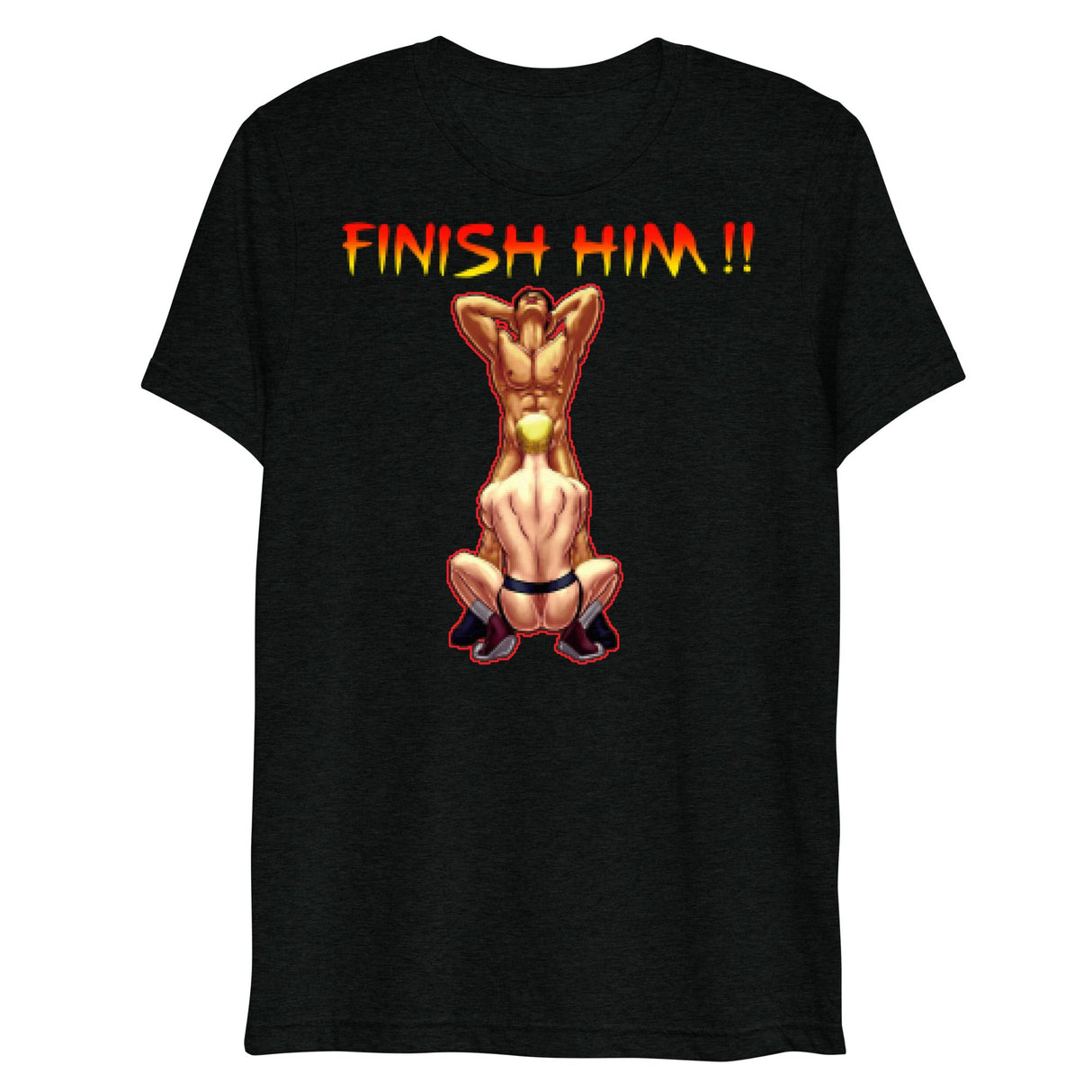 Finish Him (Triblend)-Triblend T-Shirt-Swish Embassy