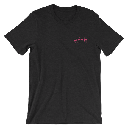 Flamingo (Embroidered T-Shirt)-Embroidered T-Shirts-Swish Embassy