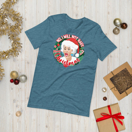 GG No I will not have a merry Xmas!-Christmas T-Shirts-Swish Embassy