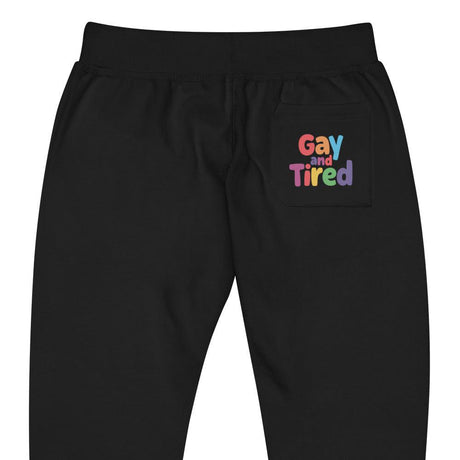 Gay and Tired (Pocket Print Sweatpants)-Sweatpants-Swish Embassy