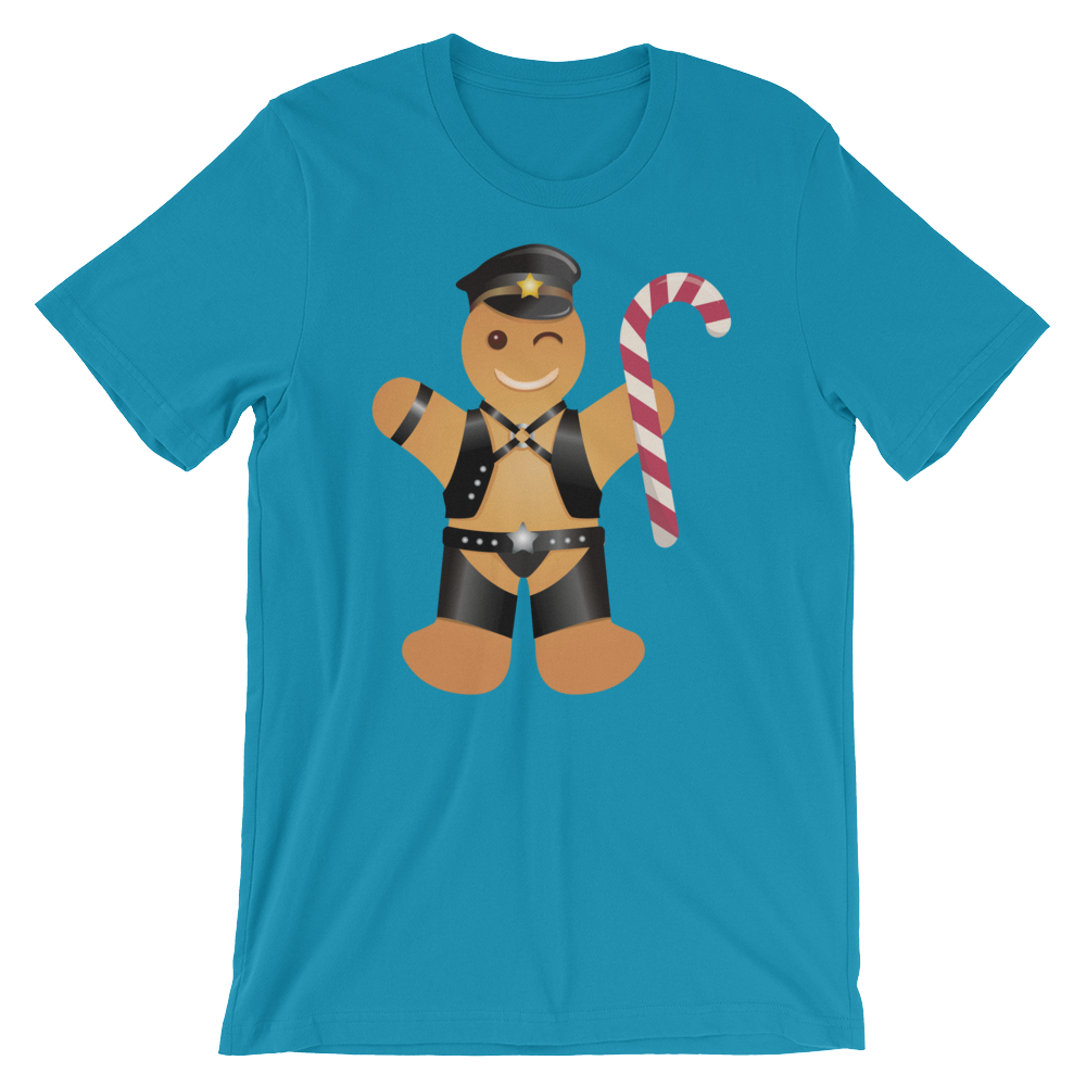 Gingerbread Leather Man-Christmas T-Shirts-Swish Embassy