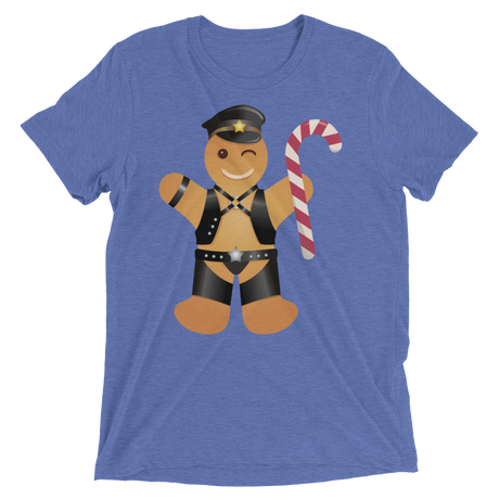 Gingerbread Leather Man (Triblend)-Triblend T-Shirt-Swish Embassy