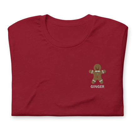 Gingerbread Man (Ginger)-Christmas T-Shirts Embroidery-Swish Embassy