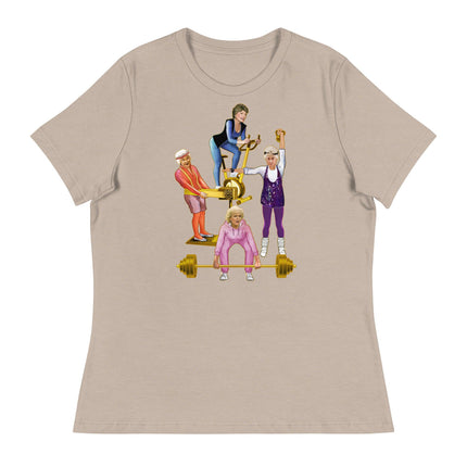 Golden Workout (Women's Relaxed T-Shirt)-Women's T-Shirts-Swish Embassy