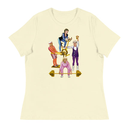 Golden Workout (Women's Relaxed T-Shirt)-Women's T-Shirts-Swish Embassy