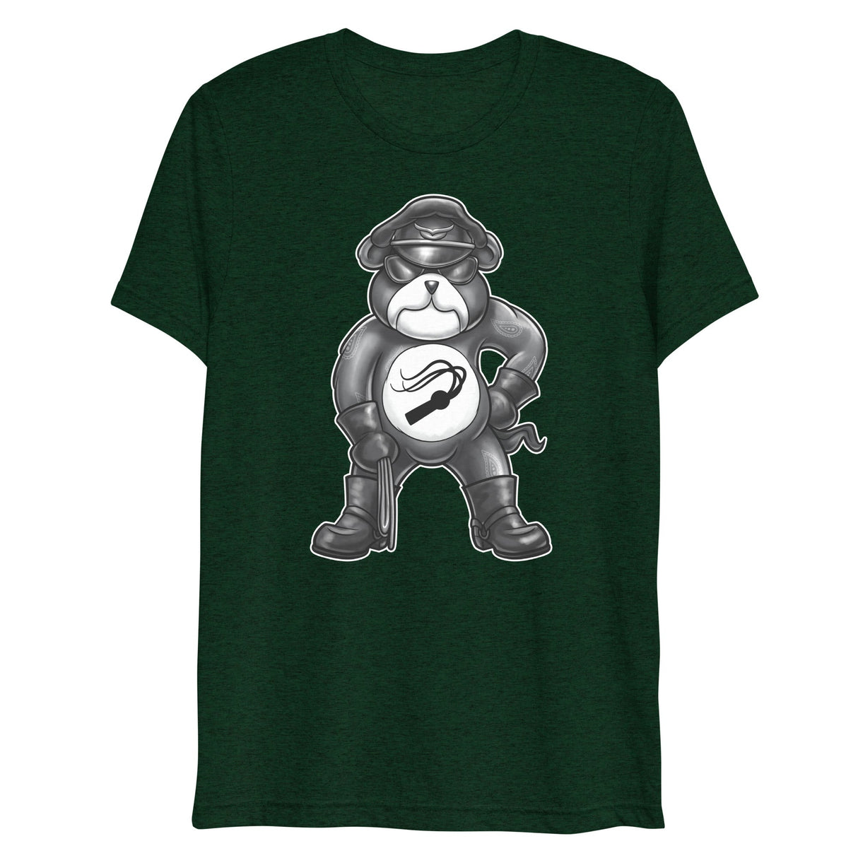 Hanky Bear - Black (Triblend)-Triblend T-Shirt-Swish Embassy